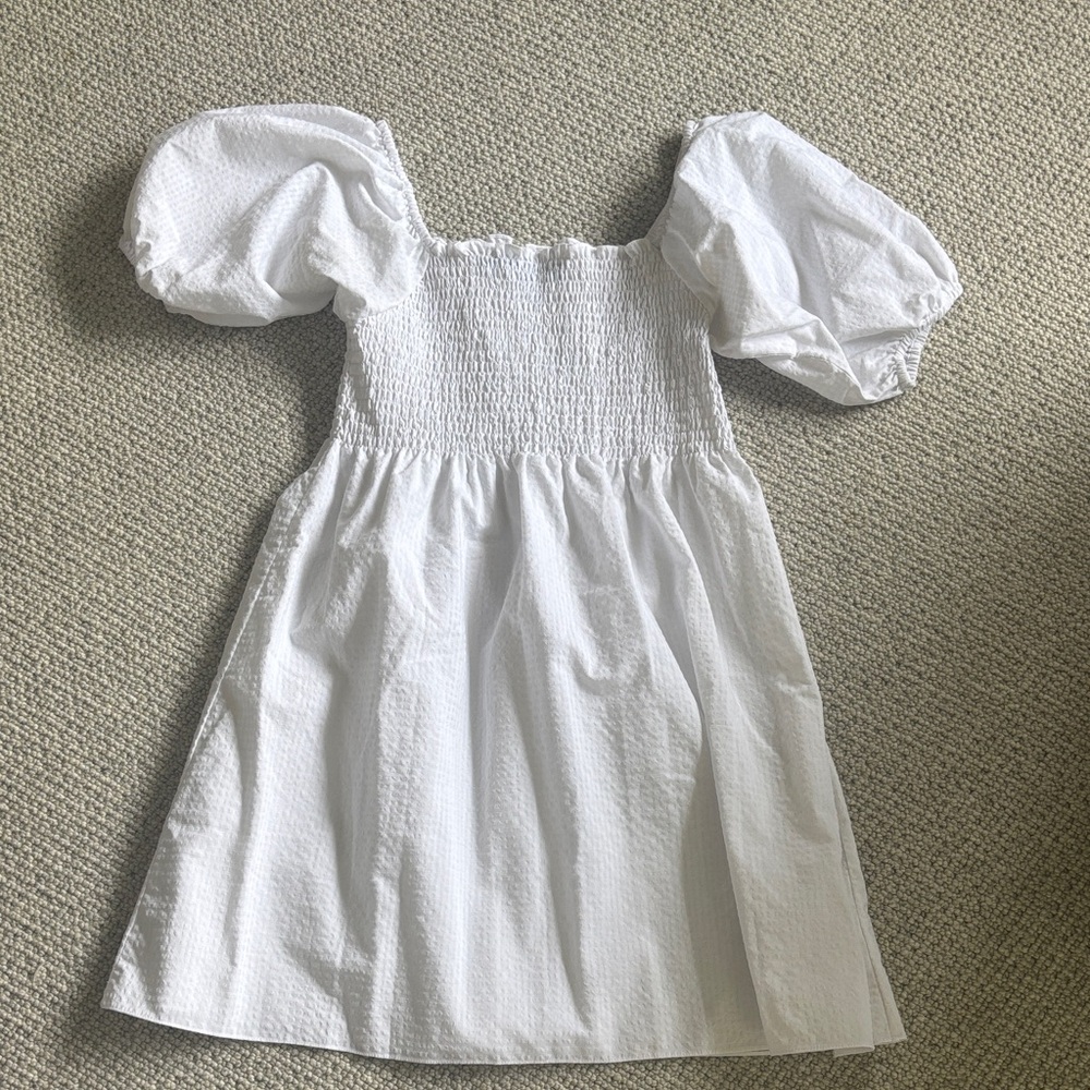 Maxwell and Geraldine White Puff Sleeve women’s Sarah short Dress